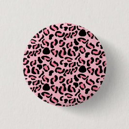 Modern Pink Leopard Pattern Animal Knapp