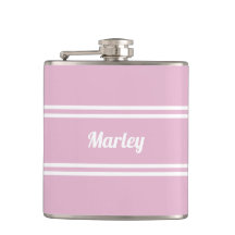 Modern Pink & White Personalized Name Golf Gift