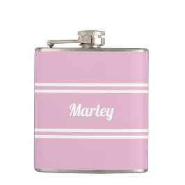 Modern Pink & White Personalized Name Golf Gift Fickplunta