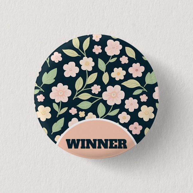 Modern Pink Wildflowers Pattern Knapp (Framsida)