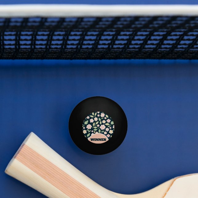 Modern Pink Wildflowers Pattern Pingisboll (Tabell)