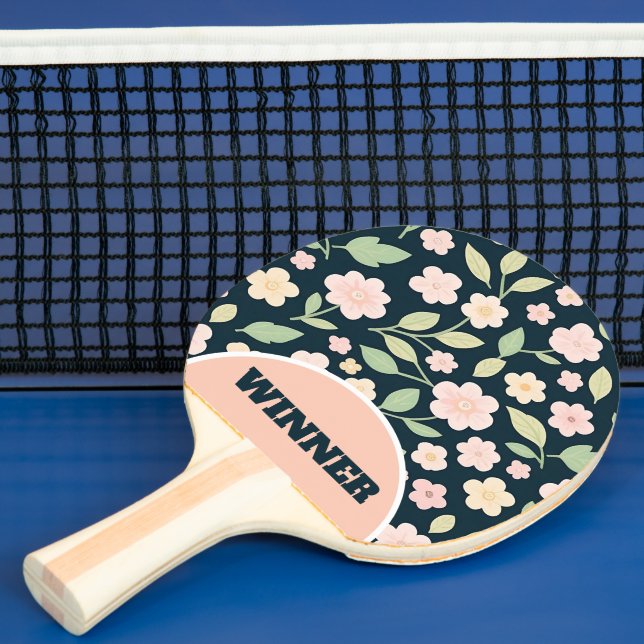 Modern Pink Wildflowers Pattern Pingisracket (Insitu)