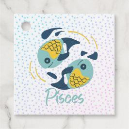 Modern Pisces Fish Zodiac Gåvor Etiketter