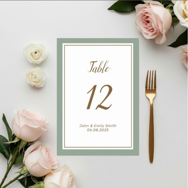 Modern Place Card Holder – Elegant Wedding Table  Bordsnummer (Skapare uppladdad)