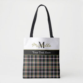 Modern Plaid Tartan Pattern Olive Green Tygkasse