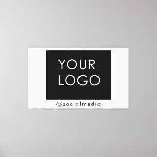 Modern Plain Company Logotyp Social Media Canvastryck