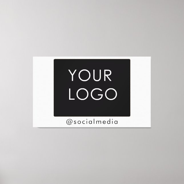 Modern Plain Company Logotyp Social Media Canvastryck (Framsida)
