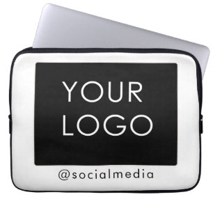 Modern Plain Company Logotyp Social Media Laptop Fodral