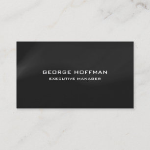 Modern Plain Simple Grått Black White-Professionel Visitkort