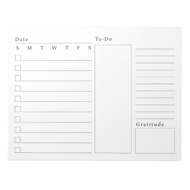 Modern planering för daglig planering att göra lis anteckningsblock (Framsida)