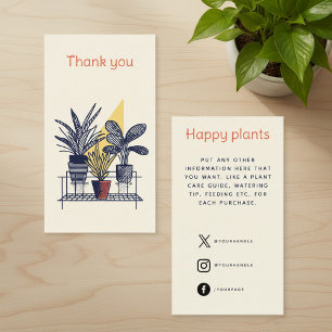 Modern Plant Shop Tack Tilläggskort