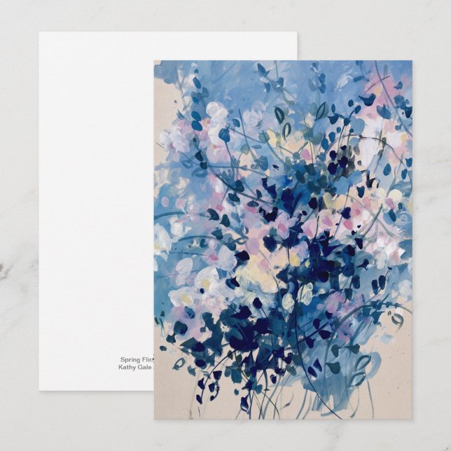 Modern platt anteckningskort (Fram/baksida)