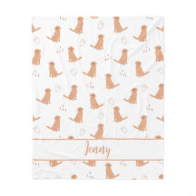 Modern Platt Design Golden Retriever & Hjärtan Pat