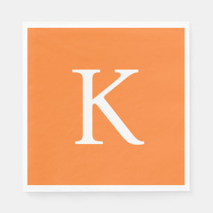 Modern, platt grafik, Daisy, Orange Pappersservett