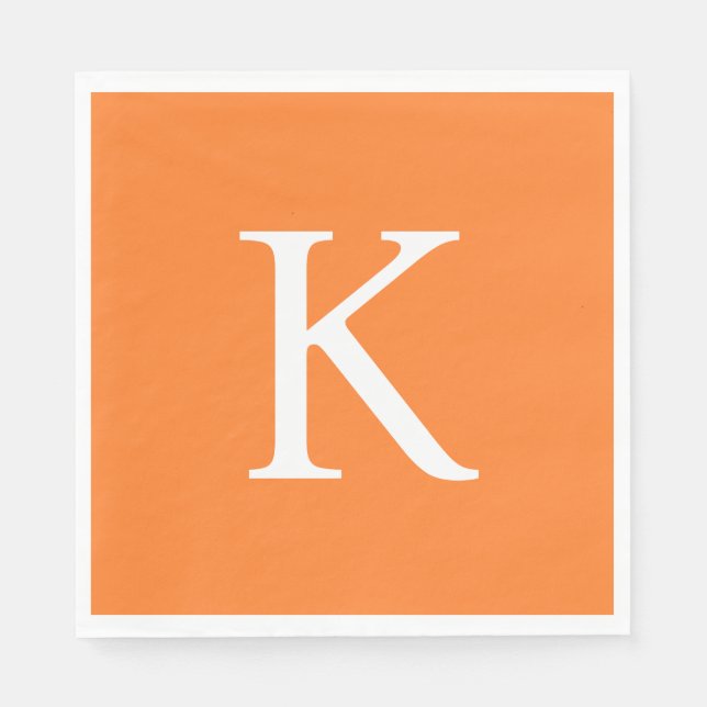 Modern, platt grafik, Daisy, Orange Pappersservett (Framsidan)