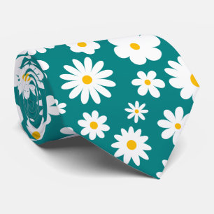 Modern platt grafisk Daisy - skalning Slips