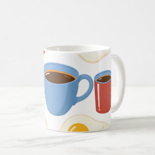 Modern plattdesign för Bacon Eggs Toast and Coffee Kaffemugg