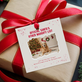 Modern Playful Funny Dog Christmas Present Gåvor Etiketter