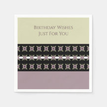 Modern Plum Lila Blommigt Designer Luncheon