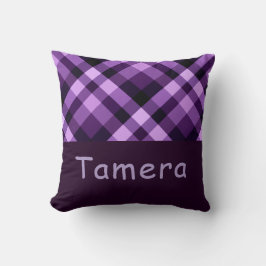 Modern Plum Lila Play Monogram Dekorativ kudde