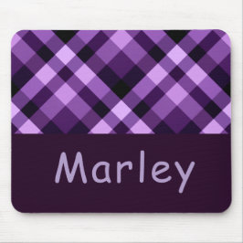 Modern Plum Lila Play Monogram Mouse Pad Musmatta