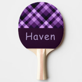 Modern Plum Lila Play Monogram Ping Pong Paddle Pingisracket