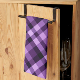 Modern Plum Lila Play Mönster Kitchen Towel Kökshandduk