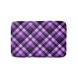Modern Plum Lila Pput Mönster Small Bath Mat Badrumsmatta
