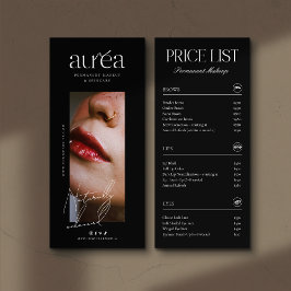 Modern PMU Cosmetic Salon Service Price List Reklamkort
