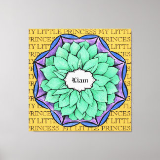 MODERN POINSETTIA I BLUE CANVASTRYCK