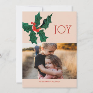 Modern poinsettia julfotkort inbjudningar