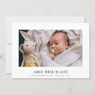 Modern Pojke Photo Collage Birth Notice