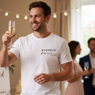 Modern Pojkvän till Fästman Förlovningspresent S T Shirt