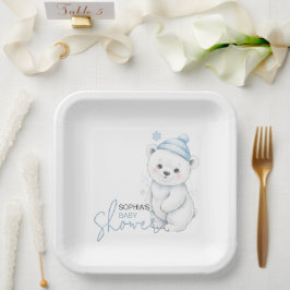Modern Polar Bear Winter Baby Shower