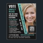 Modern politisk reklamkampanj i Trendiget Flygblad<br><div class="desc">Modern Trendig Policy Campaigner Advertising Flyer från Affärskortet Store.</div>