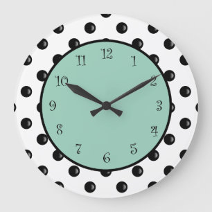 Modern Polka Dot-Snyggt Design Stor Klocka