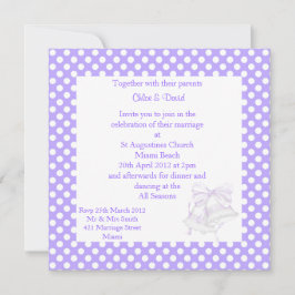 MODERN POLKA DOT WEDDING INVITATIONS LILA BELL INBJUDNINGAR