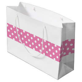 Modern Polka dots Rosa Center Rand on White
