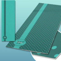 Modern Polka Dots Turquoise Teal Namn Namaste
