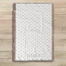 Modern polkadot Throw Blanket