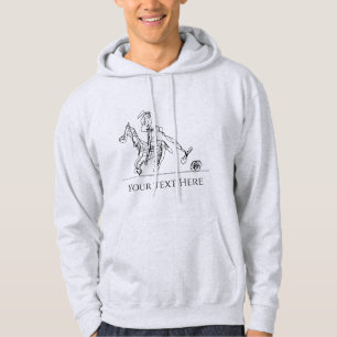 Modern Polo Player Horse Hoodie
