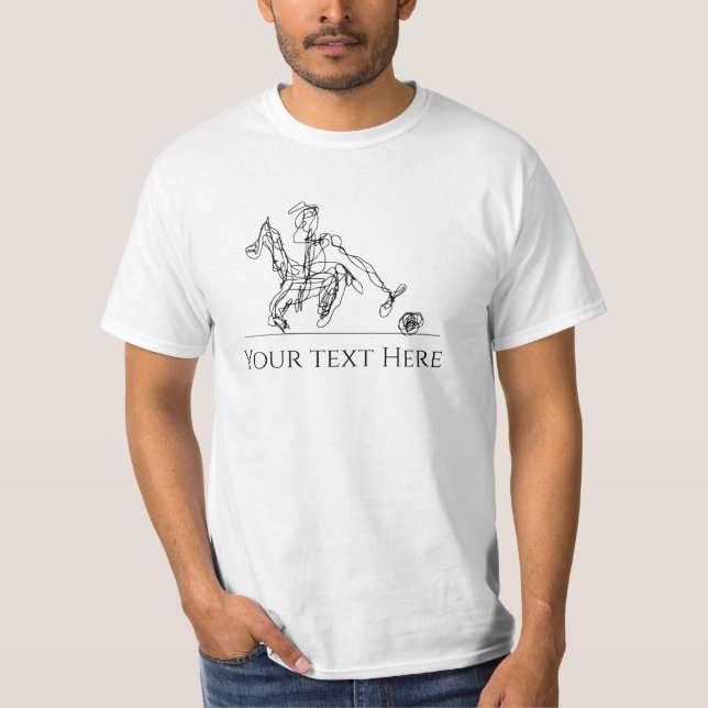 Modern Polo Player Horse T Shirt (Framsida)