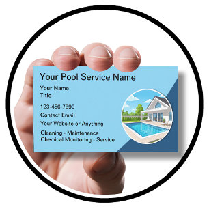 Modern Poolstädning  Visitkort