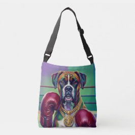 Modern Pop Art Boxer Dog Boxing Athlete 360° Axelväska