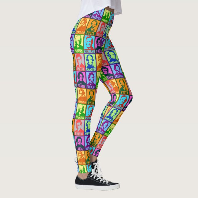 Modern pop Art Classical Music Composers Leggings (Höger)