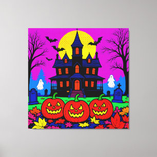 Modern Pop Art Halloween Canvastryck