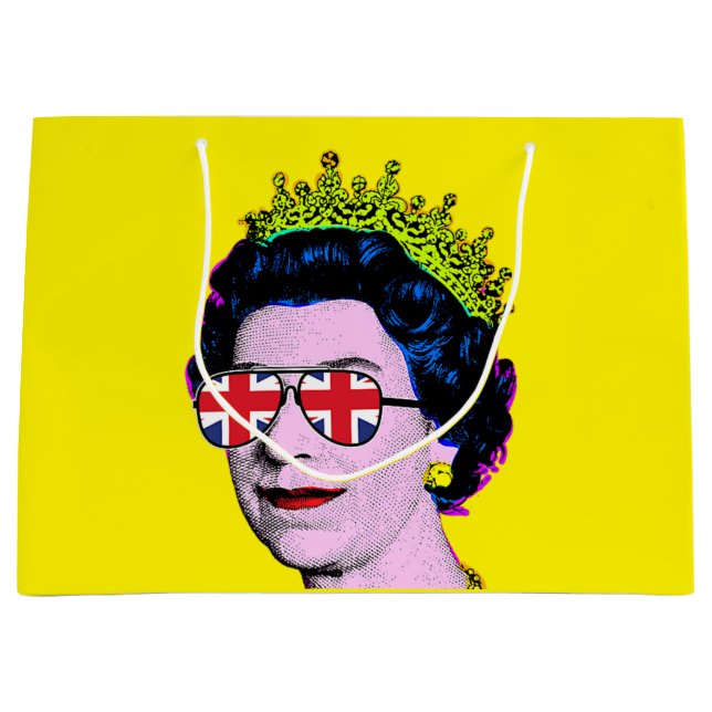 Modern pop art HM Queen i fackliga jackar Larg (Framsidan)
