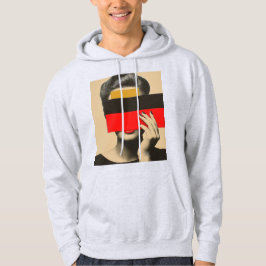 Modern pop Art Mysterous Woman bakom Färg Hoodie