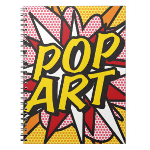 Modern POP ART Retro Serietidningsanteckningsbok Anteckningsbok Med Spiral