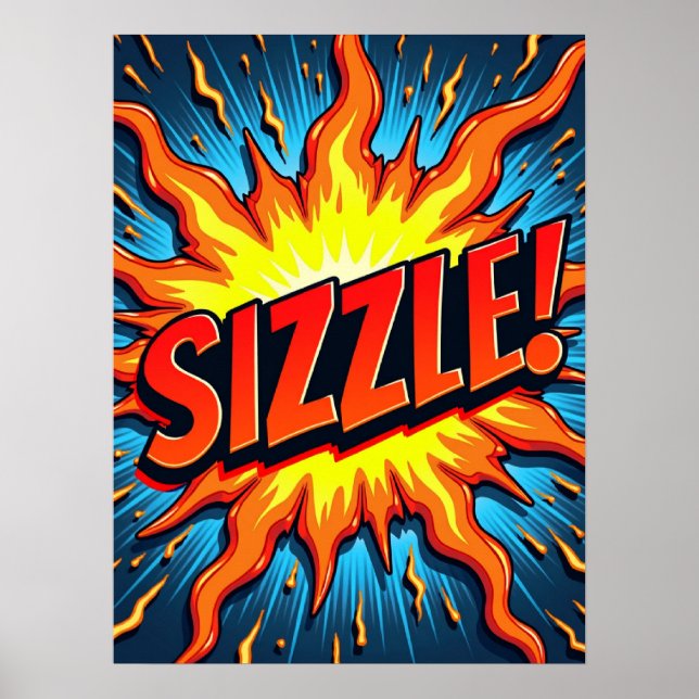 Modern pop Art "Sizzle"! Poster (Framsidan)